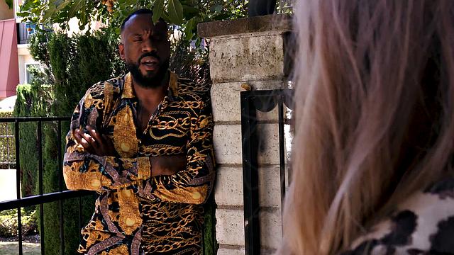 MILF Stuffs Her Holes With New Neighbors Black Cock