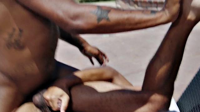 BBC jock outdoor barebacks twinks ass at pool