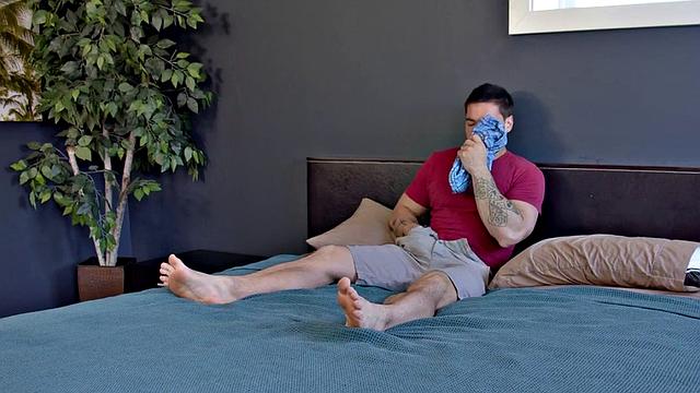 Caught horny stud enjoys ass licking before barebacked