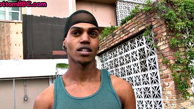 Real nubian thug deepthroating a white guy