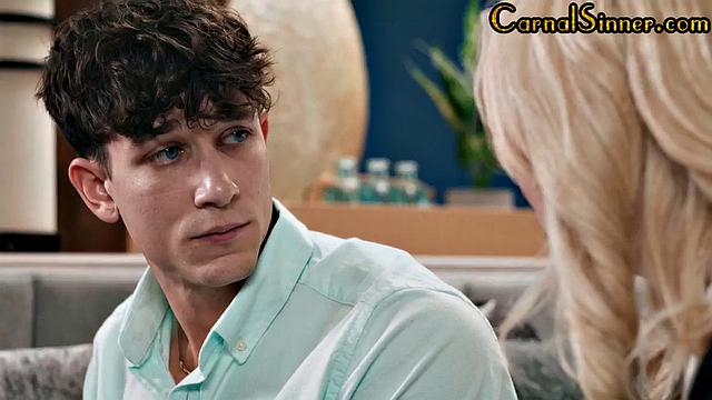 Cute blonde babe pounded anally by lover