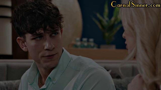 Cute blonde babe pounded anally by lover