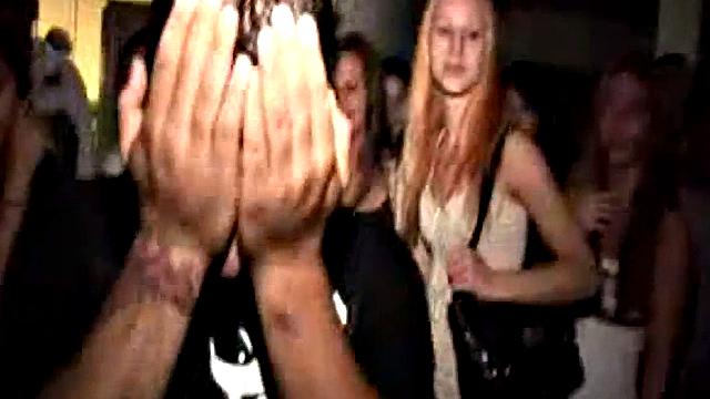 Watch this skinny teen cuties go wild with pussy licking & fingering in public