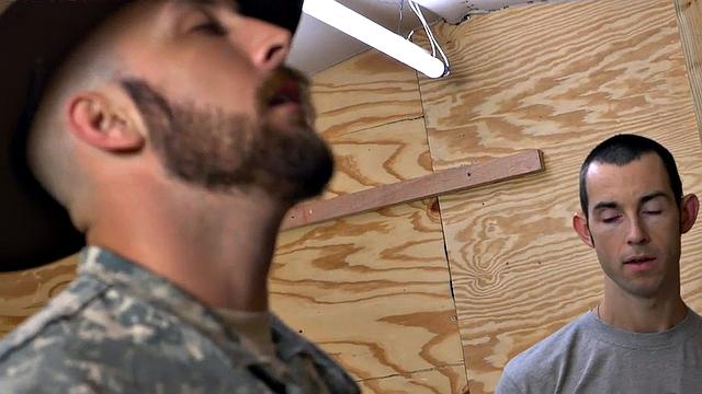 Black military bottom fucked on demand by sergeant