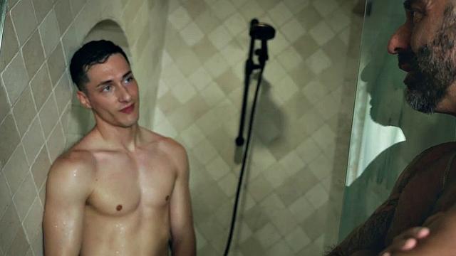 Tattooed hairy stepdaddy barebacked by stepson