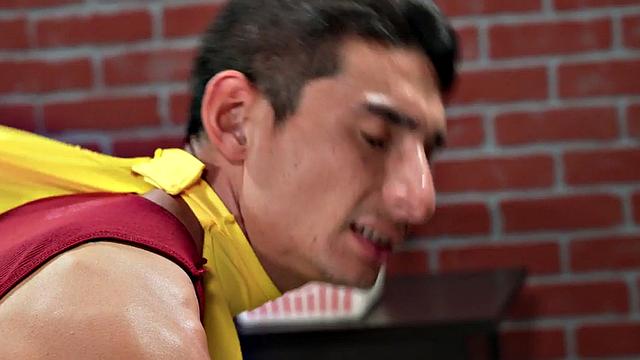 Costumed IR bottom fucked by Black after popcorn feeding