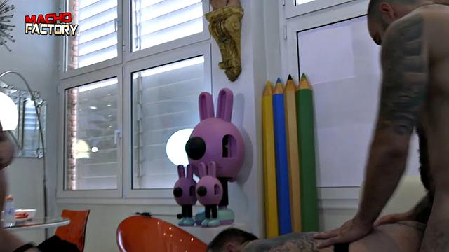 watch these gay buddies get wild and fuck each other hard