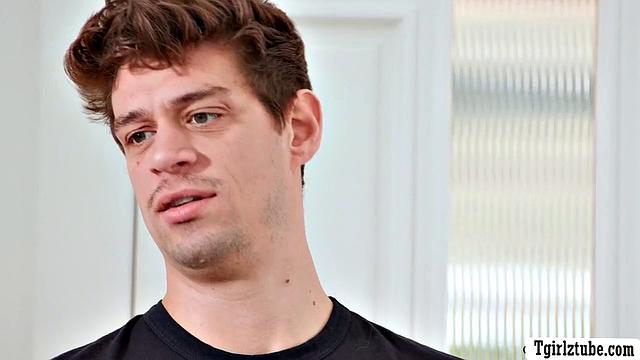 Trans babysitter anal fucked while boss is out