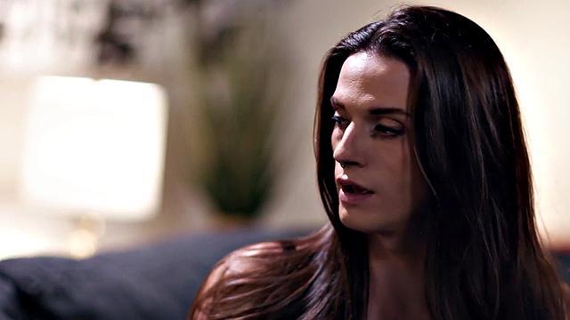 TS anal loving slut drilled by BFs cock at home