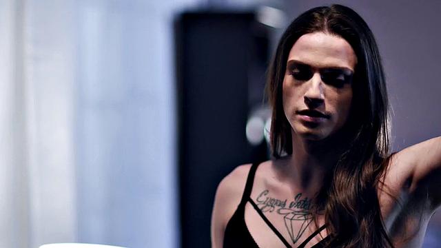 TS anal loving slut drilled by BFs cock at home