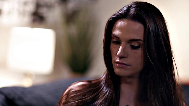 TS anal loving slut drilled by BFs cock at home