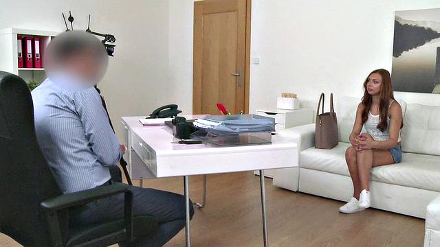 Shy amateur redhead loves getting her tight pussy stuffed with cock in POV casting