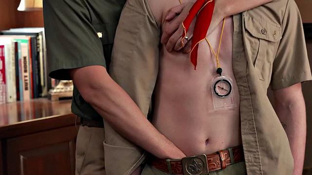 Elder scout fucks bottom scout in the office