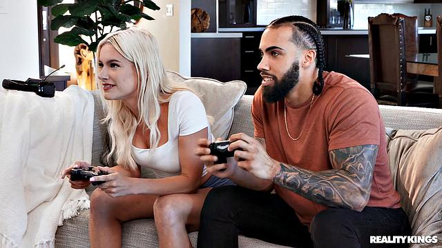 Gamer Chick Controls The Cock