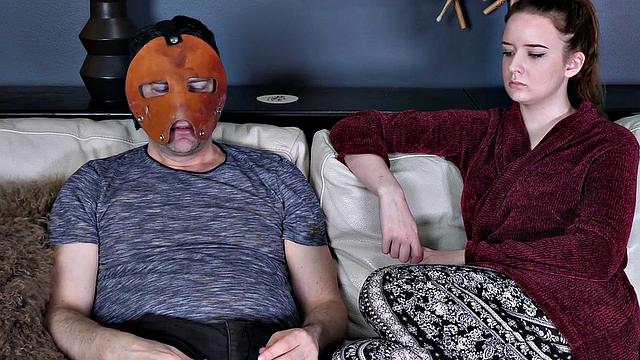 Submissive teen gets pissed on