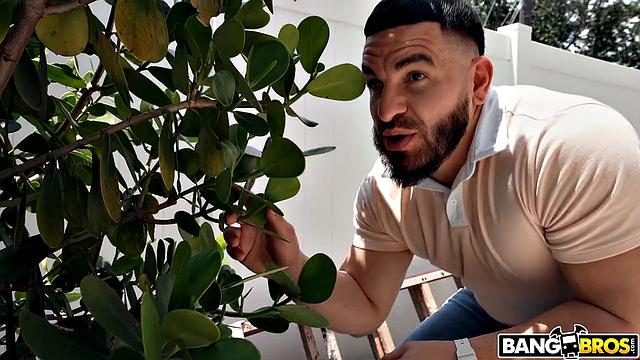 Питер застал соседок за тwerk'ом и получил жаркий групповой секс с Anais Amore и Kali Roses во дворе дома.