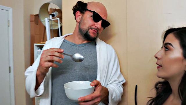 Stepmom and stepdaughter fuck hardcore in threesome