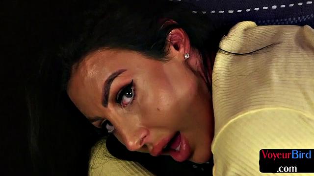 CFNM femdom voyeur teases guy who cums for her