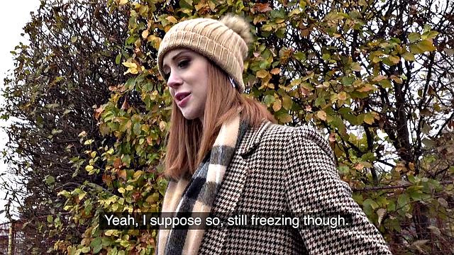 British redhead Brit fucks for posh villa's pleasure in hot POV action