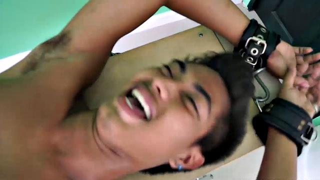 Hot and sexy Asian gay boy Josh discovers his kink as he is strapped down on the tickle rack for a session he won't soon forget. Josh discovers he loves being tickled, and begins to fantasize about being in a dungeon.