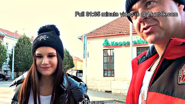 VIP4K. After sex, girl's boyfriend gets a good sum of money