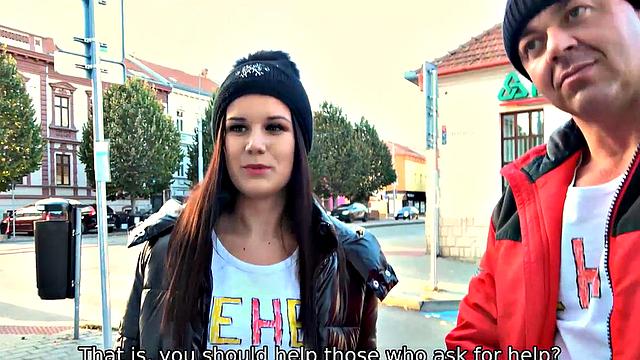 VIP4K. After sex, girl's boyfriend gets a good sum of money