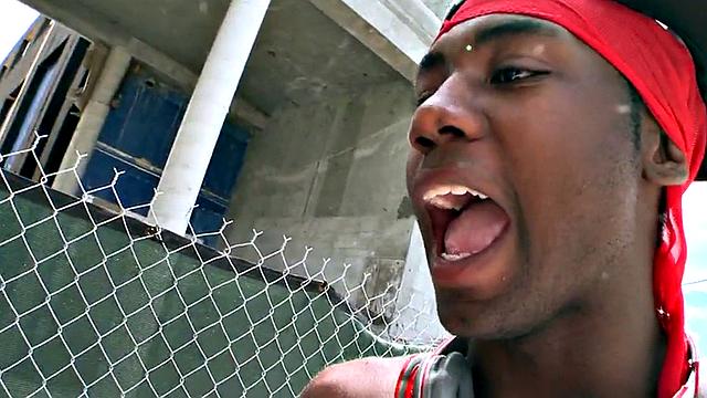 Amateur Nubian bottom drilled hard by white dude's BBC in public