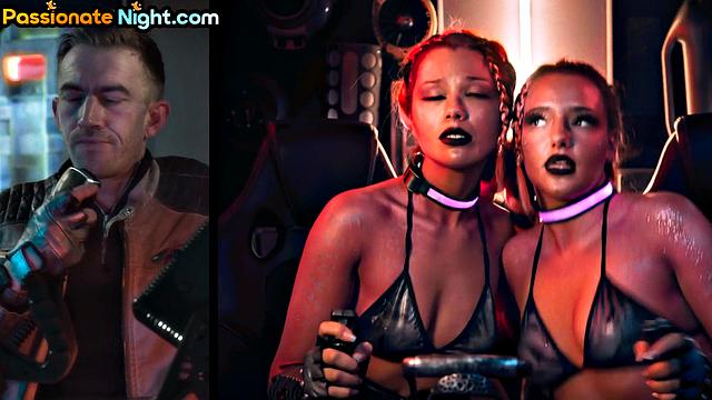 Busty cosplay babes toyfucking hard