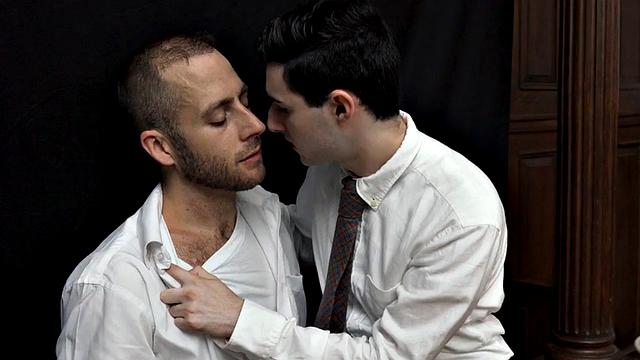 Dickblowing stepson barebacked by otter behind