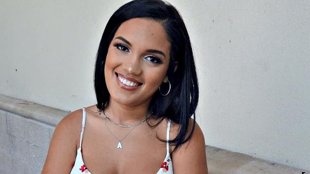 Watch this busty brunette get pounded in POV casting sex with big booty babe