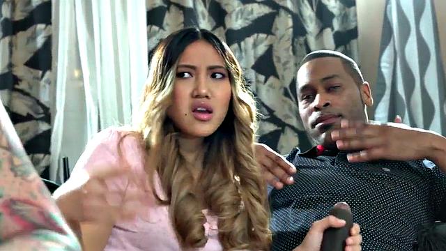 Petite Asian got pussy licked after watching movie