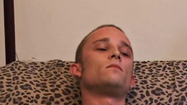 Amateur Casey Olson methodically strips down, as he works on his growing cock. Once naked and boned up, he strokes with determination. After bringing himself close to the edge, he explodes all over his chest.