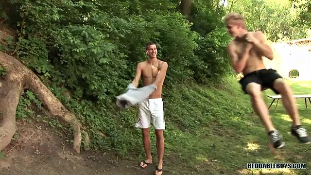 Two Big Cocks & One Tight Butt - Justin Conway & Benjamin Dunn