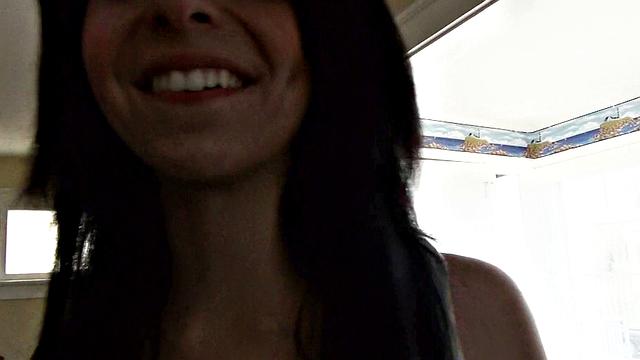 Brunette babe with tattoos and small tits gets her pussy and ass reamed hard on the Beach House Works Its Magic