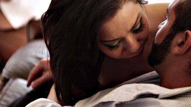 Glamour babes cocksucking and riding during orgy