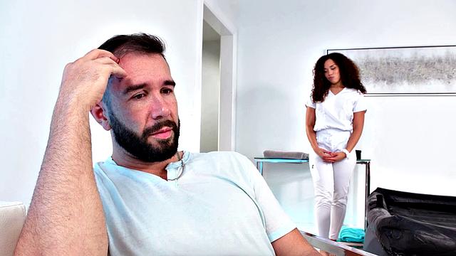 NURU MASSAGE - Sexy Masseuse Deals with Pain Problems Through NURU Fuck