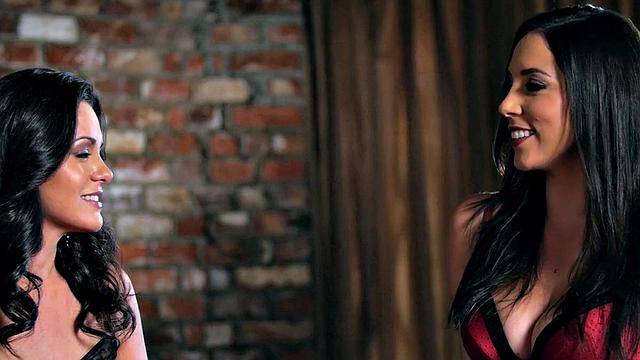 Watch Khaleesi Wilde's interview with a lucky dude in lingerie and small tits