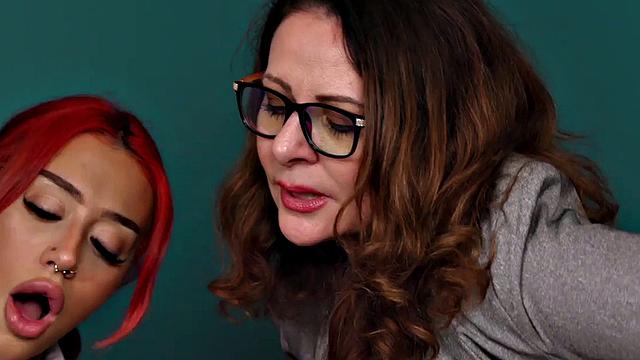 CFNM students suck cock in 3some in front of voyeurs