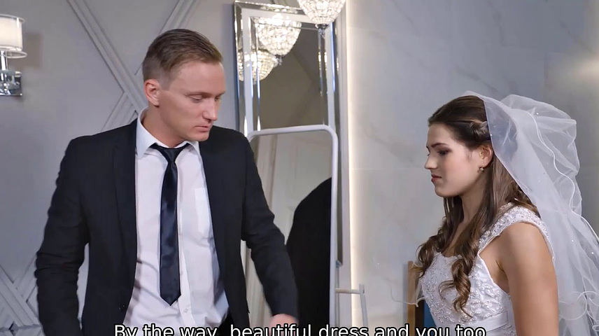 VIP4K. Bride can't resist and seduces to fuck before wedding