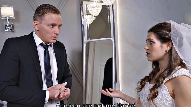 VIP4K. Bride can't resist and seduces to fuck before wedding