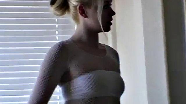 Christine does striptease in POV solo scene