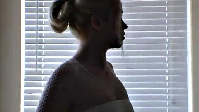 Christine does striptease in POV solo scene