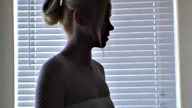 Christine does striptease in POV solo scene