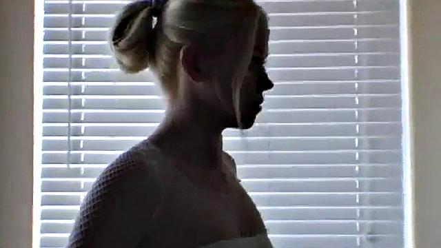 Christine does striptease in POV solo scene