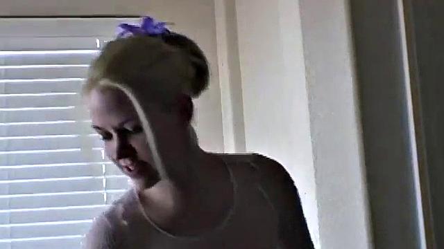 Christine does striptease in POV solo scene