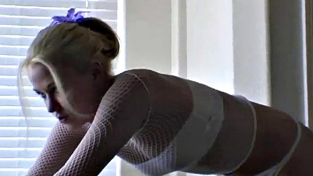 Christine does striptease in POV solo scene