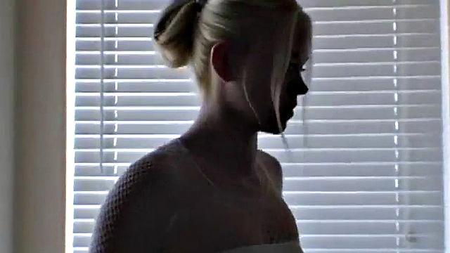 Christine does striptease in POV solo scene