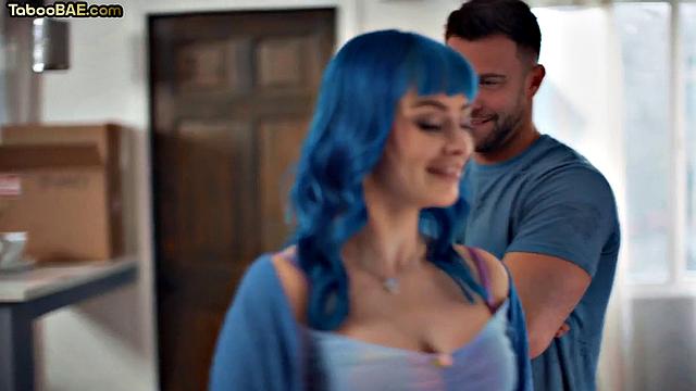 Naughty busty babe fucked by lover