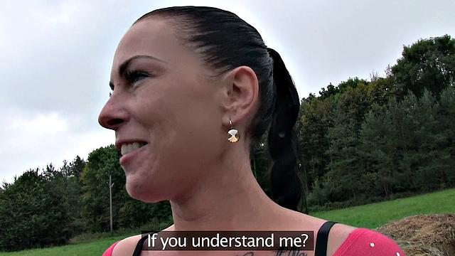 Roll in Hay with Hot Brunette