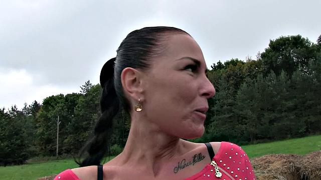 Roll in Hay with Hot Brunette